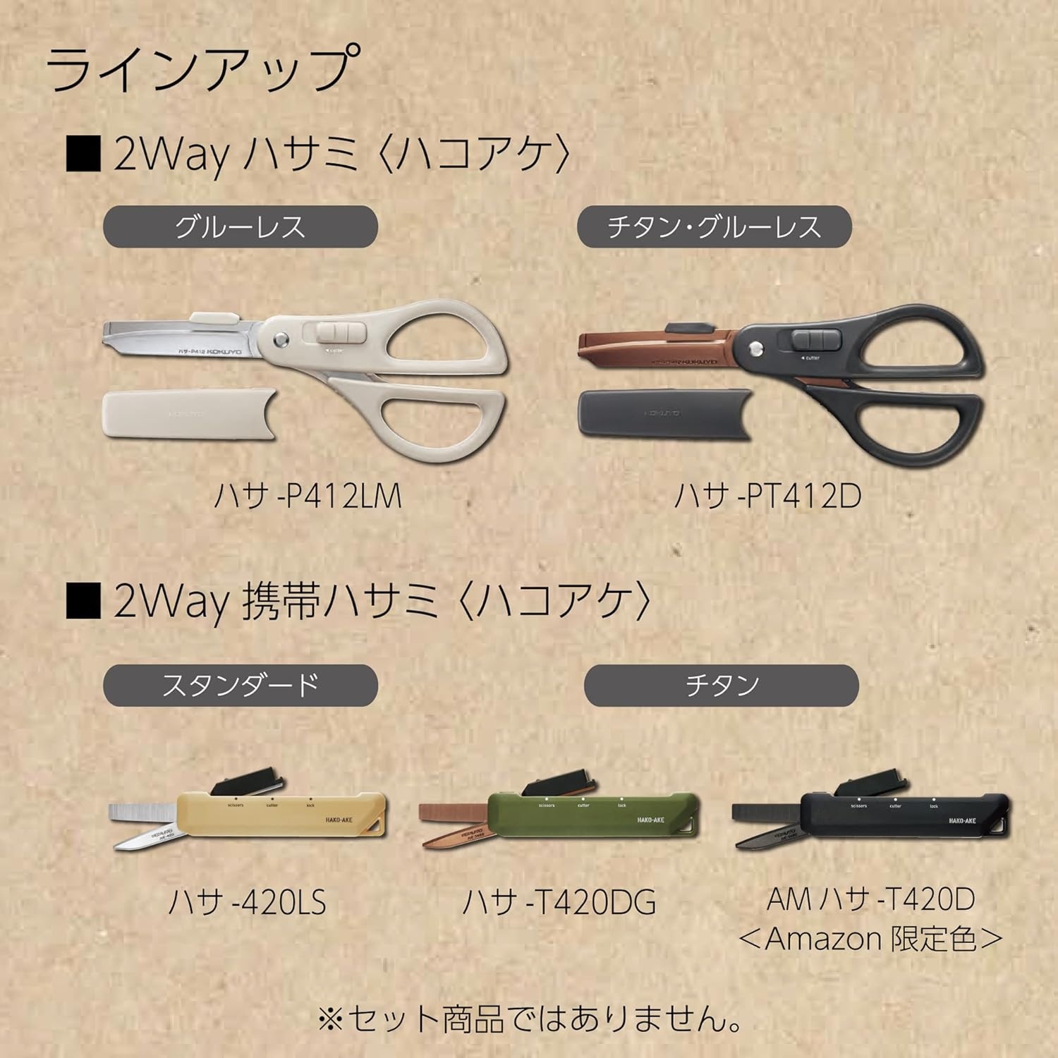 image:imageKOKUYO 2Way All Purpose Scissor HAKOAKE Heavy Duty Regular Size Travel Scissors Titanium Blade Multiple Purpose Craft Scissor Box Cutter for Office Travel and Home Black HASAPT412DBlack