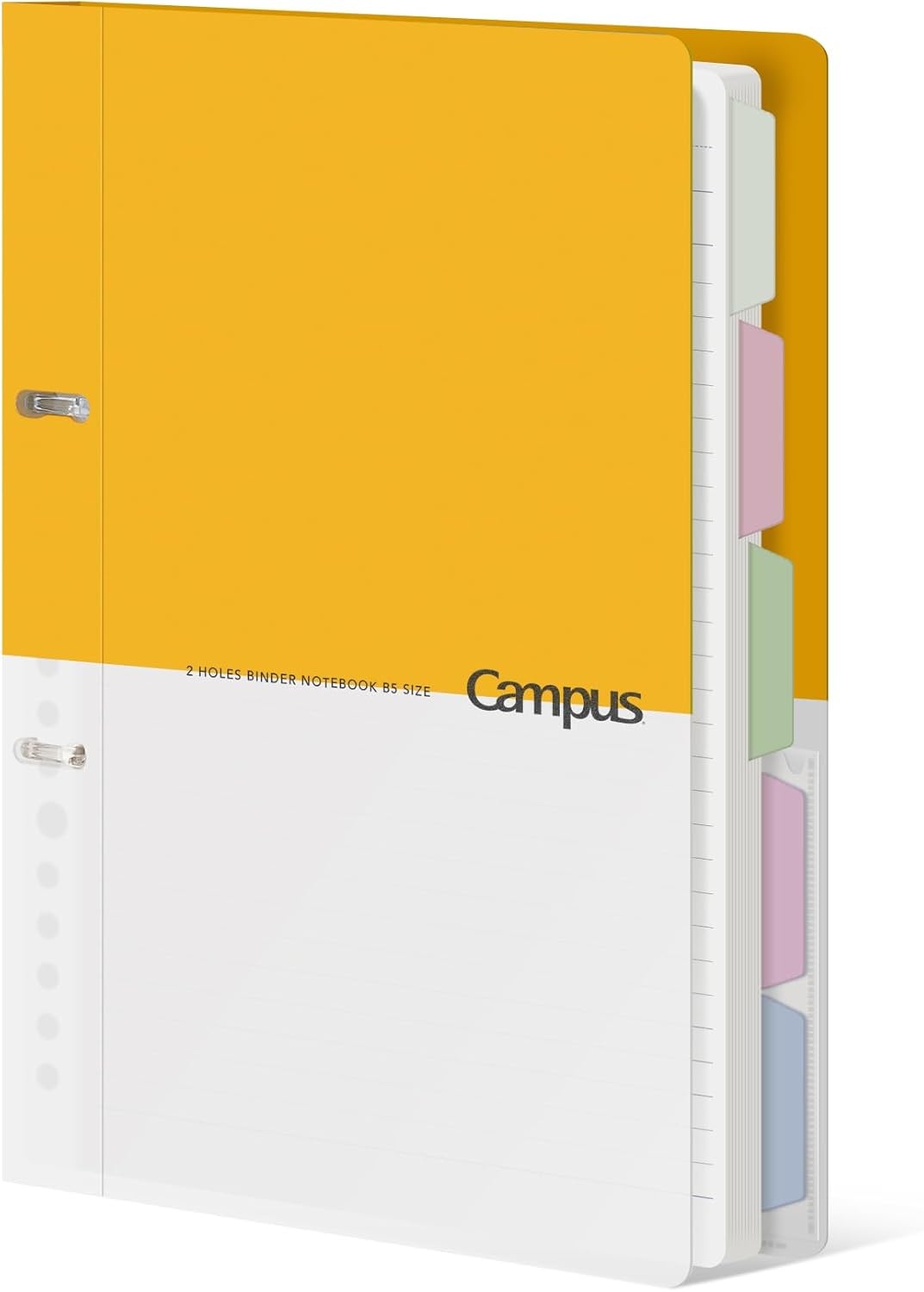 image:imageKOKUYO 5 Subject Spiral Notebook Journal Campus 110 Sheets A4 Refillable Notebook with Dividers Tabs College Ruled Binder Notebook for Work School Note taking BlueYellow