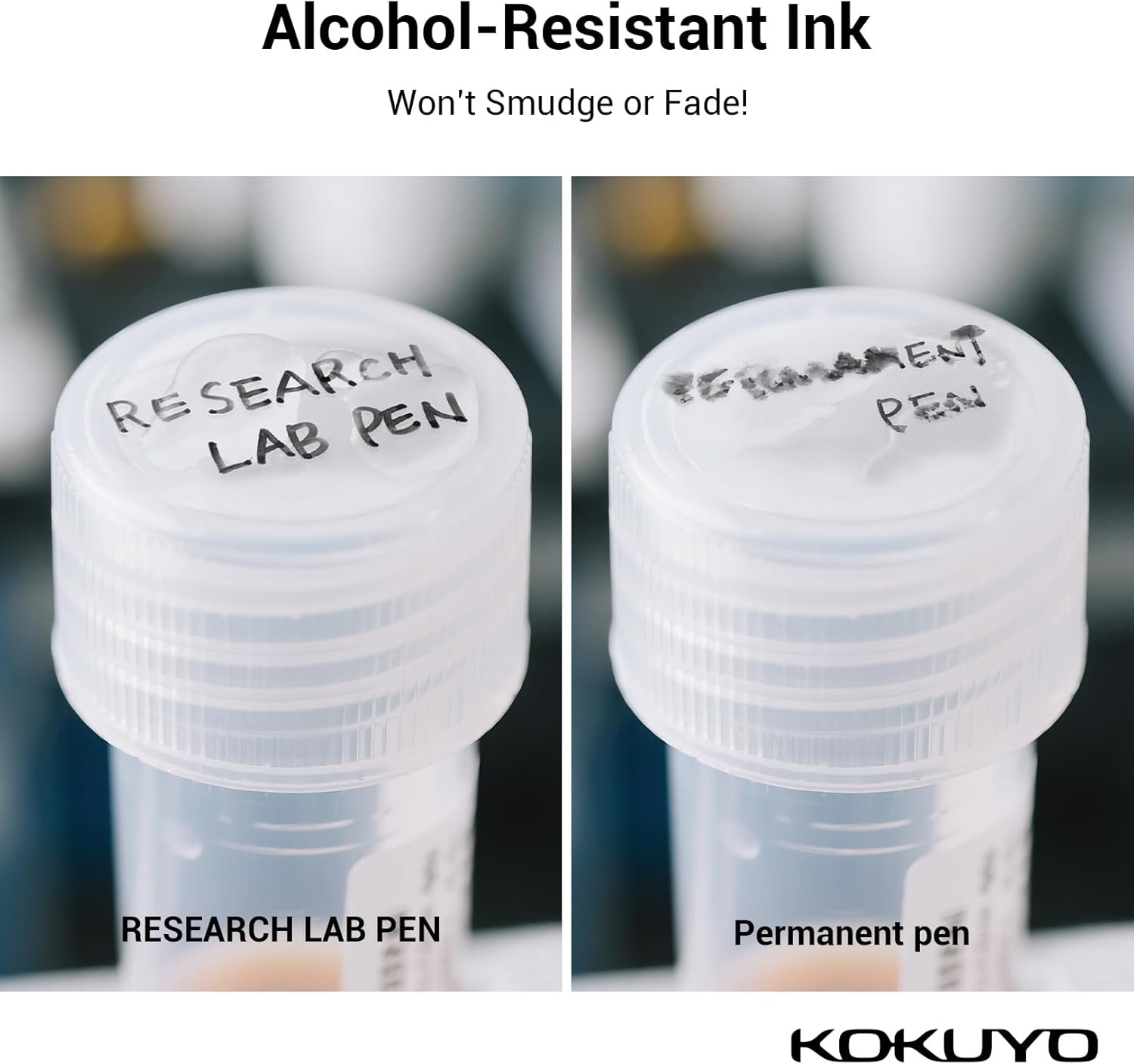 image:imageKOKUYO Alcohol Resistant Laboratory Markers 5 Red Permanent Freezer Lab Pens with 06mm Fine Point Tip Designed for Industrial Lab and Hospital Use Japan ImportRed