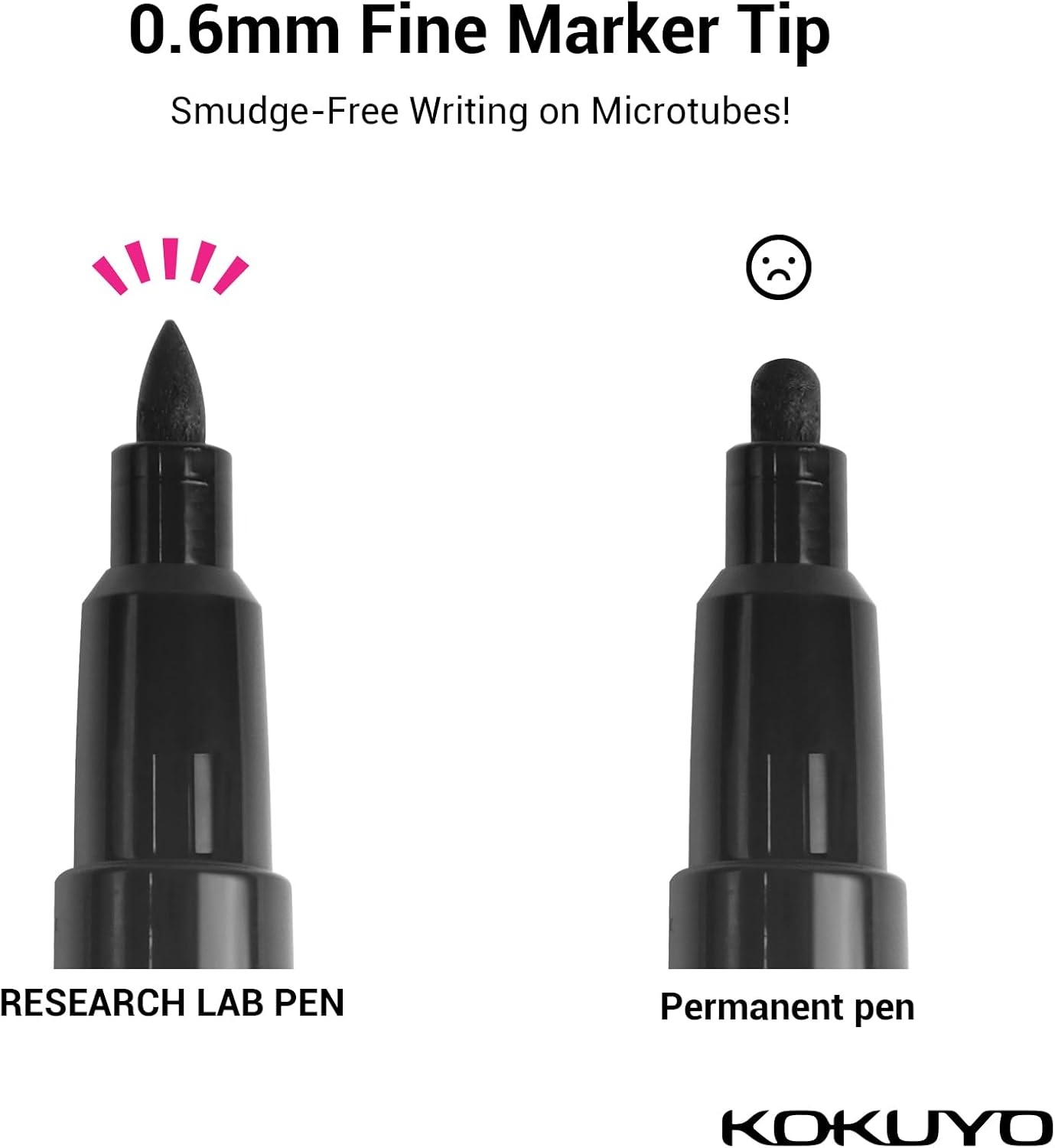 image:imageKOKUYO Alcohol Resistant Laboratory Markers 5 Red Permanent Freezer Lab Pens with 06mm Fine Point Tip Designed for Industrial Lab and Hospital Use Japan ImportBlack