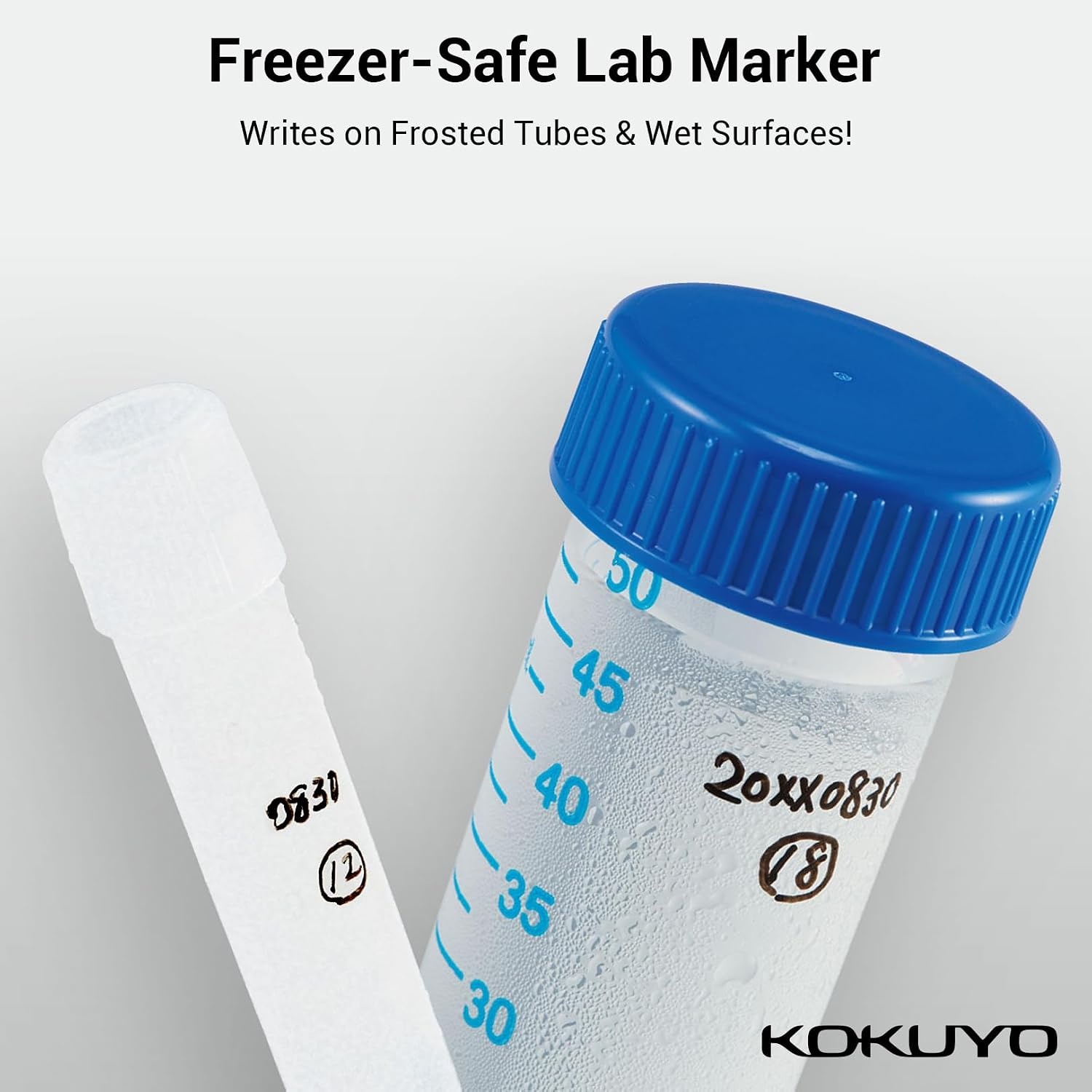 image:imageKOKUYO Alcohol Resistant Laboratory Markers 5 Red Permanent Freezer Lab Pens with 06mm Fine Point Tip Designed for Industrial Lab and Hospital Use Japan ImportRed
