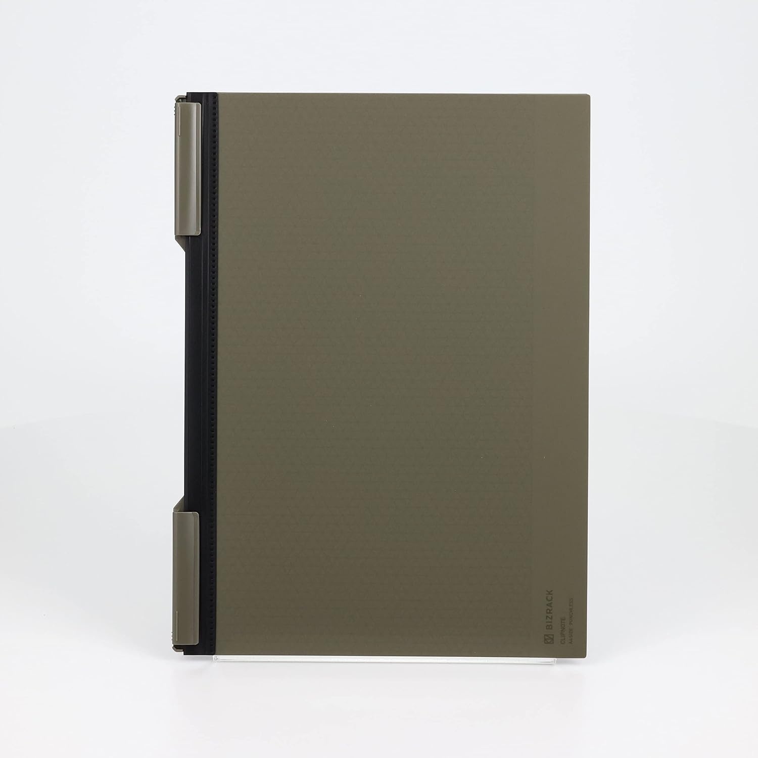 image:imageKOKUYO Bizrack Clipnote Punchless Clip Folder Holds up to 25 Sheets A4S Olive Green NOBRCN202DGOlive Green