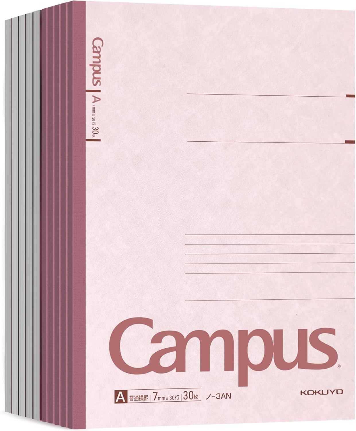 image:imageKOKUYO Campus Composition Notebook 7 x 10 inch Lined Notebooks with 30 Sheets 7mm Ruled Paper 10 Pack B5 Pink Notebook for School and Work School Supplies Comp Book for Journal DiaryPink