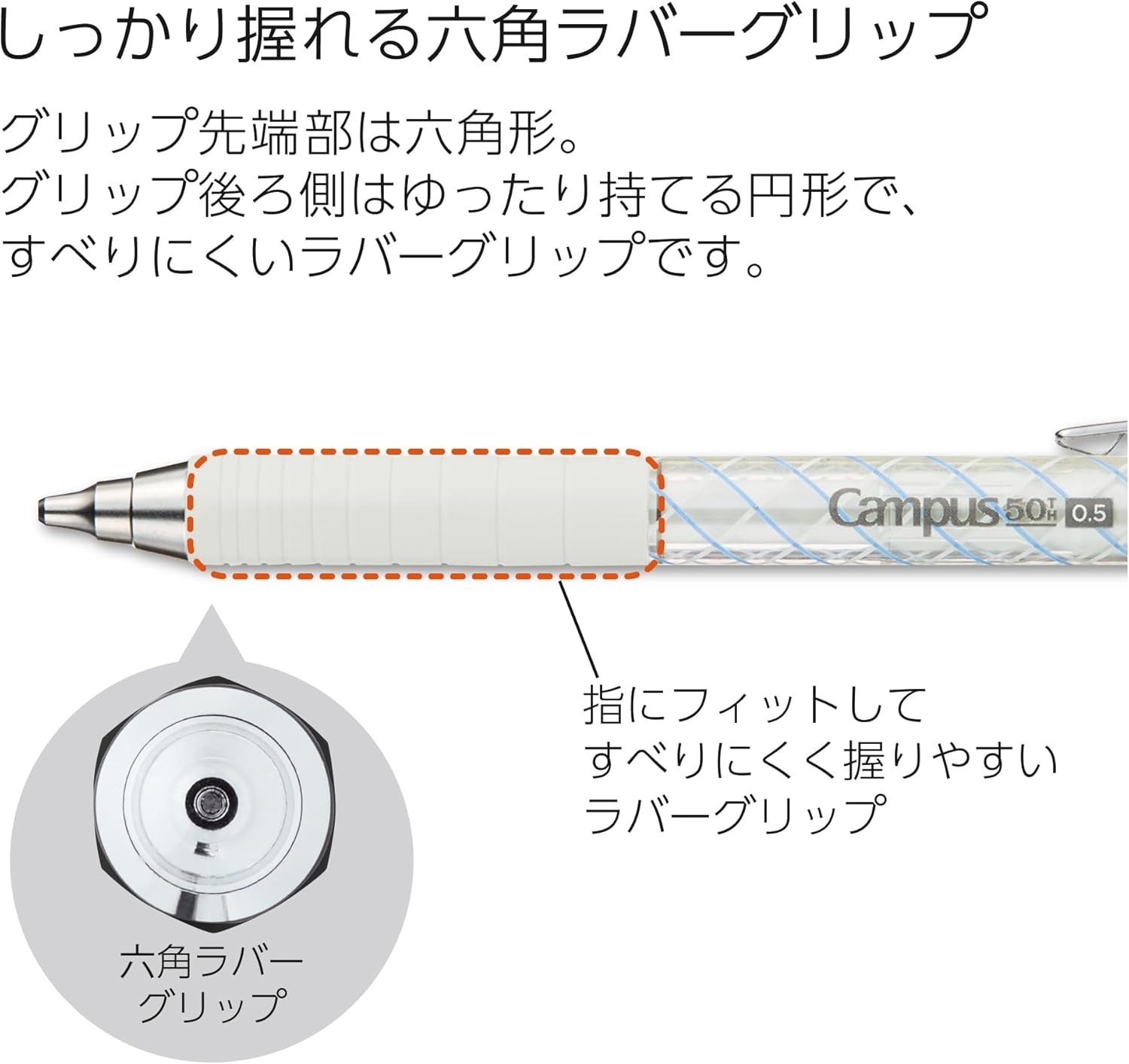 image:imageKOKUYO Campus Mechanical Pencil with Eraser Retractable Pencil 05 mm 50th Anniversary Edition Yellow PSP405L1Y1P50th Gray