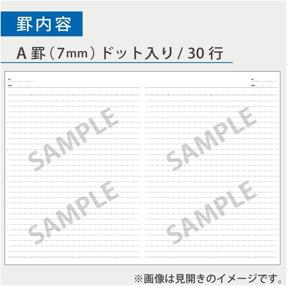 image:imageKOKUYO Campus Notebook A 7mm028in Dot Ruled SemiB5 30 Sheets Pack of 5 5 Colors NO3CATNX5Dot A 7mm Ruled