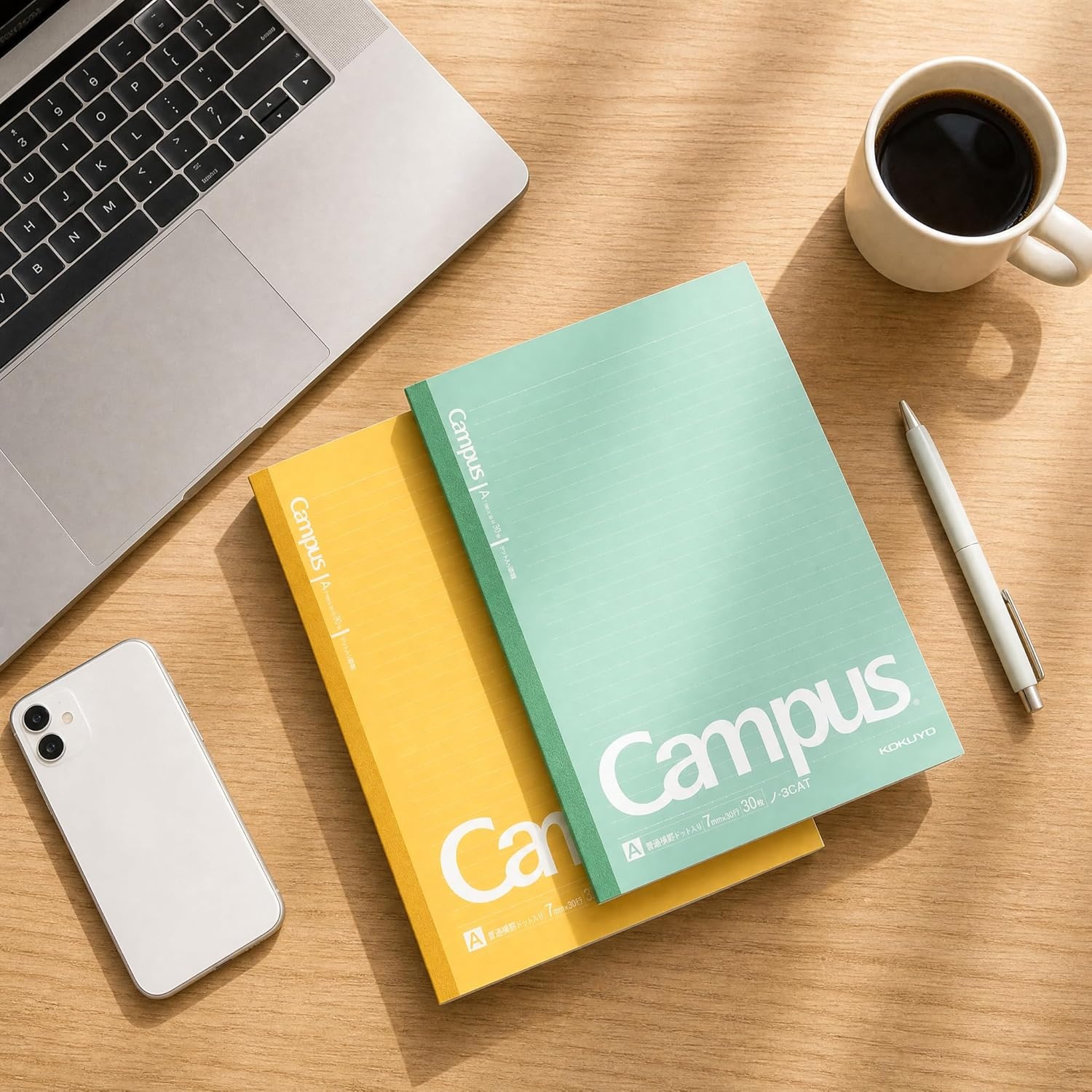 image:imageKOKUYO Campus Notebook A 7mm028in Dot Ruled SemiB5 30 Sheets Pack of 5 5 Colors NO3CATNX5Dot A 7mm Ruled