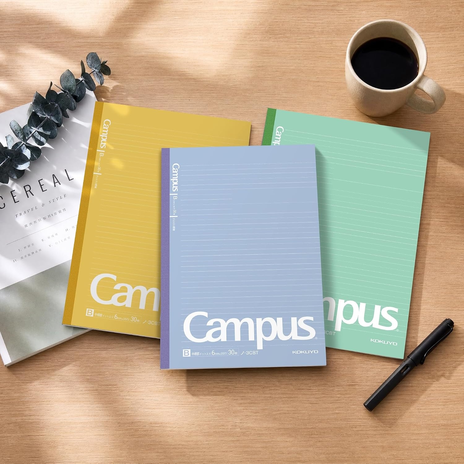 image:imageKOKUYO Campus Notebook A 7mm028in Dot Ruled SemiB5 30 Sheets Pack of 5 5 Colors NO3CATNX5Dot B 6mm Ruled