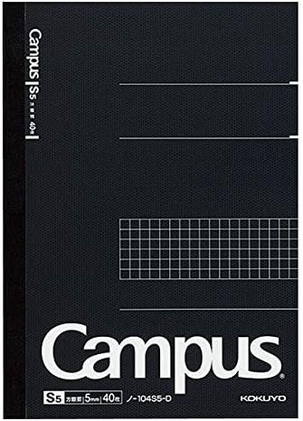 image:imageKOKUYO Campus Notebook Business Type Grid 5mm Ruled SemiB5 40 Sheets Black Cover Japan Import NO4S5DA5