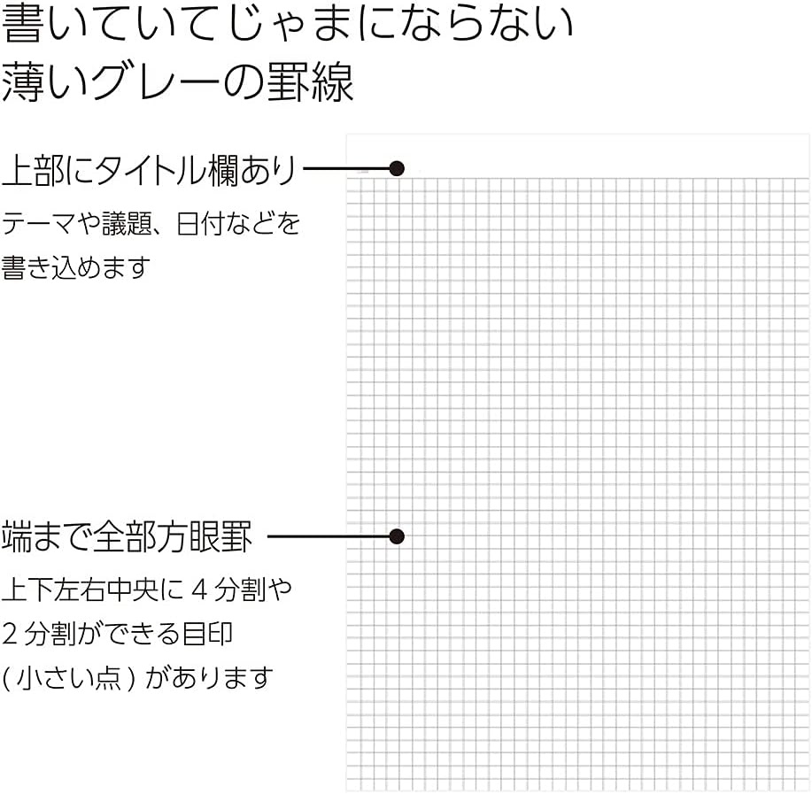 image:imageKOKUYO Campus Notebook Business Type Grid 5mm Ruled SemiB5 40 Sheets Black Cover Japan Import NO4S5DSemiB5