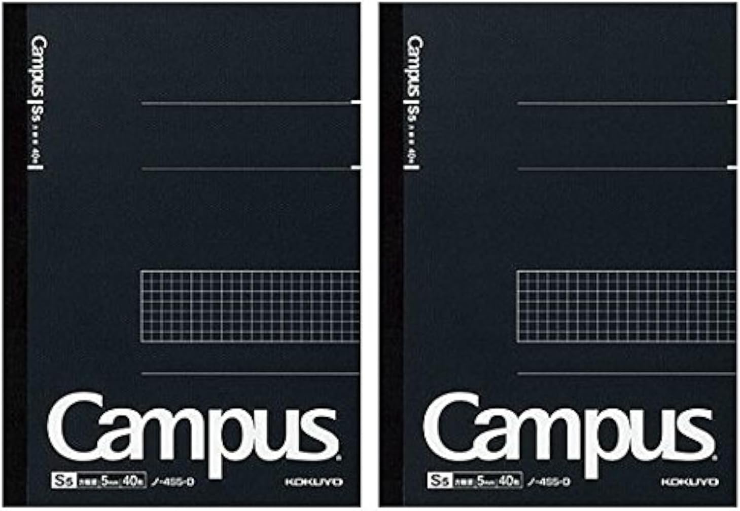 image:imageKOKUYO Campus Notebook Business Type Grid 5mm Ruled SemiB5 40 Sheets Black Cover Japan Import NO4S5DSemiB5