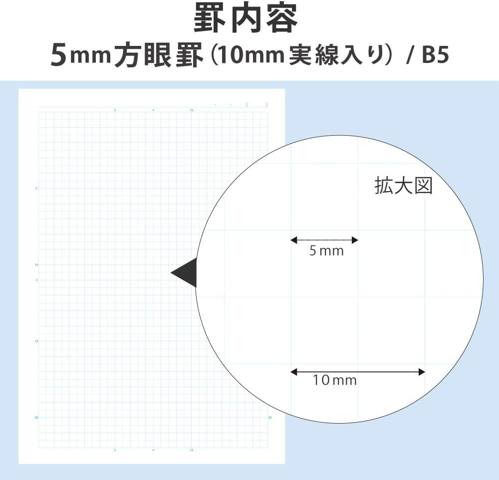 image:imageKOKUYO Campus Notebook Easy Erasing SemiB5 5mm02in Grid Ruled 04 inch 10 mm Solid Line 30 Sheets Pack of 5 5 Colors Japan Import NO30S105X5blue lightgreen light pink purple yellow