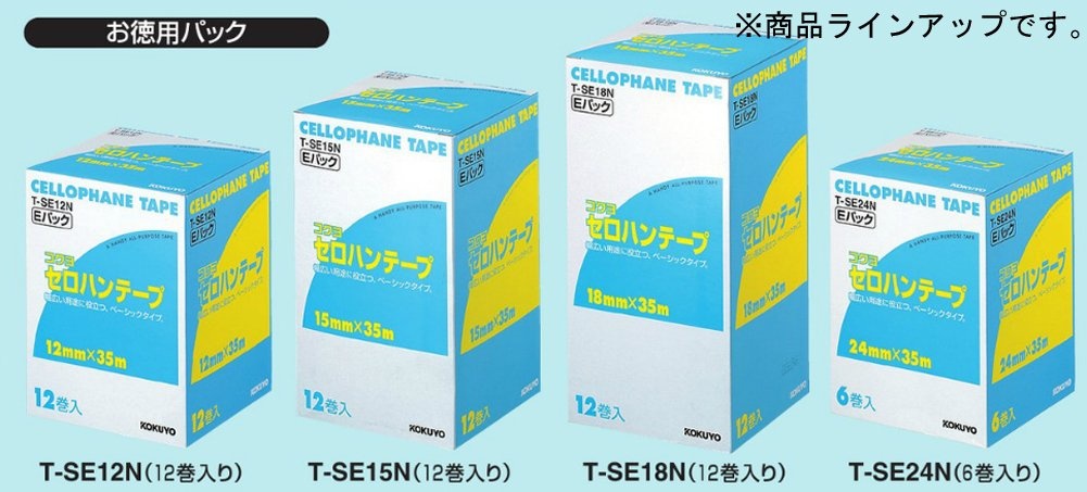 image:imageKOKUYO Clear Cellophane Tape Transparent Tape for Office and Home 15mm x 35m 059 x 38 Yards S Pack TSS18 Japan Import