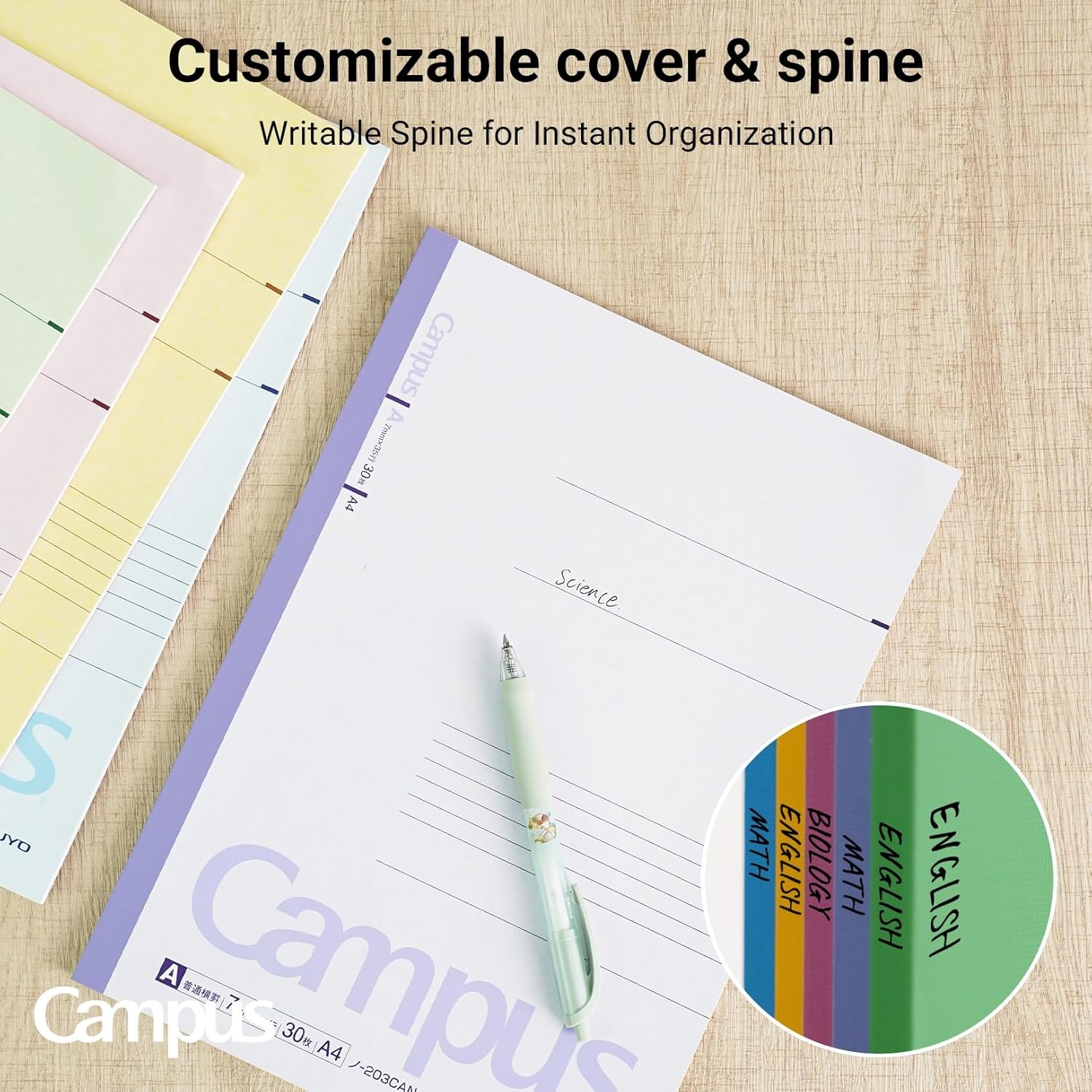 image:imageKOKUYO Composition Notebooks 5 Pack Campus SemiB5 Comp Book with A 7mm Ruled 30 Sheets Classic School Lined Notebook Journal Notebook for Women Work Study Note Taking NO3CANx5A4