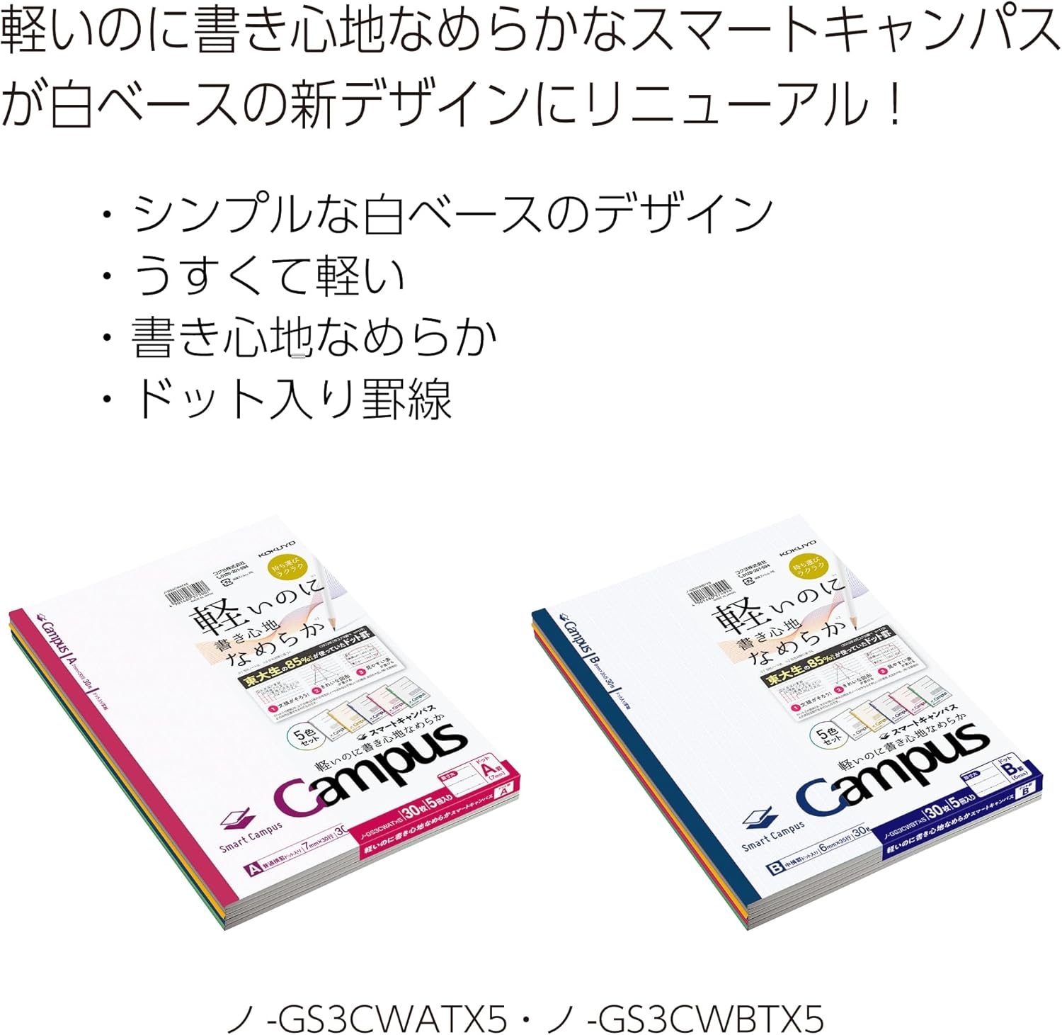 image:imageKOKUYO Composition Notebooks 5 Pack Campus SemiB5 Comp Book with Dot A 7mm Ruled 30 Sheets School Lined Notebook Spy x Family Limited Edition Journal Notebook for Women Work Study Note TakingWhite