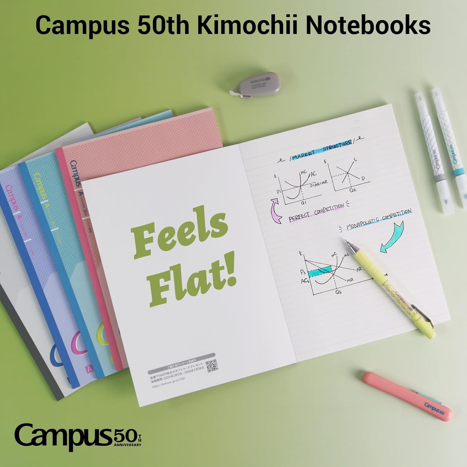 image:imageKOKUYO Composition Notebooks 5 Pack Campus SemiB5 Comp Book with Dot A 7mm Ruled 30 Sheets School Lined Notebook Spy x Family Limited Edition Journal Notebook for Women Work Study Note Taking50th Anni