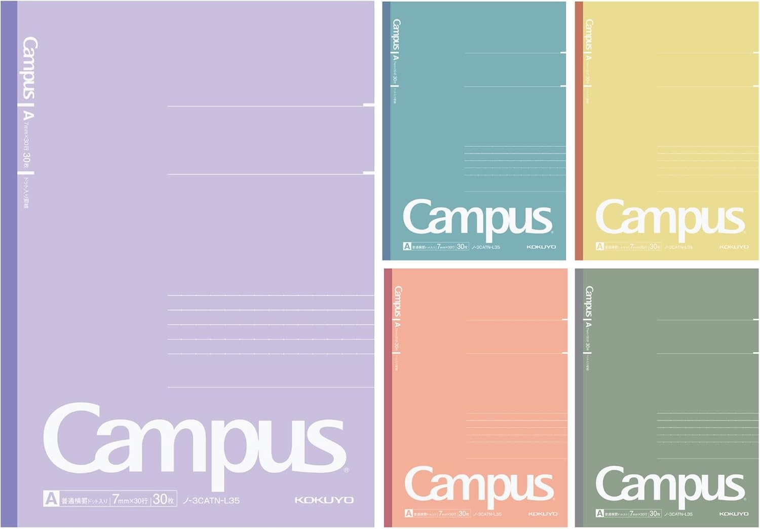 image:imageKOKUYO Composition Notebooks 5 Pack Campus SemiB5 Comp Book with Dot A 7mm Ruled 30 Sheets School Lined Notebook Spy x Family Limited Edition Journal Notebook for Women Work Study Note TakingBaked