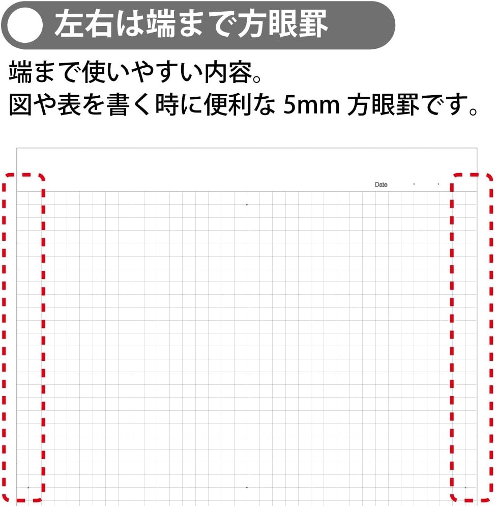 image:imageKOKUYO Composition Notepad 1 Pack Campus A5 Comp Graph Note Pad with 5mm Grid 40 Sheets 5 x 5 School Square Notepad in Black Journal Note Pad for Women Work Study Note Taking REM747S5D