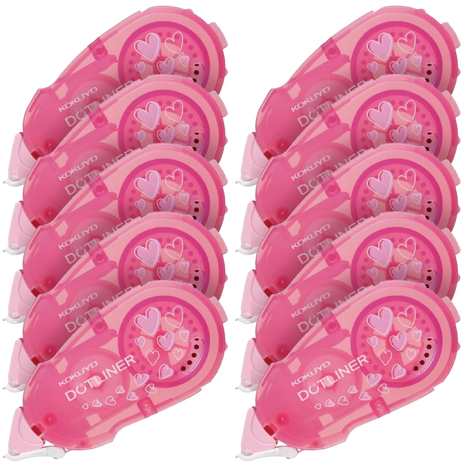 image:imageKOKUYO Glue Tape Refill for Scrapbooking 525 Ft x 033 in Double Sided Tape Roller for Crafts Pink Heart Pattern Tape Runner Adhesive Scrapbook Supplies TADM4050810