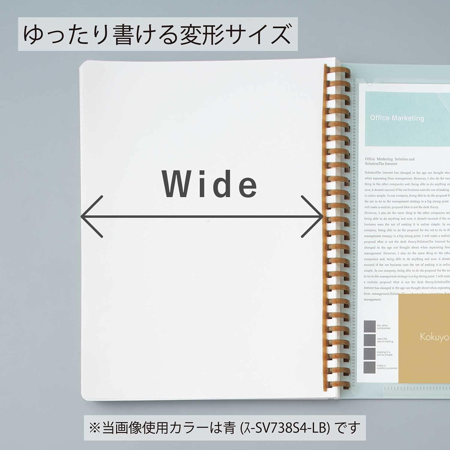 image:imageKOKUYO Graph Journal Notebook Sooofa 72 x 55 Soft Ring Notebook for Women 4mm Grid Ruled 80 Perforated Sheets Pink B6 Notebook for Work Journals for Writing Japan Import SUSV748S4PLight Blue