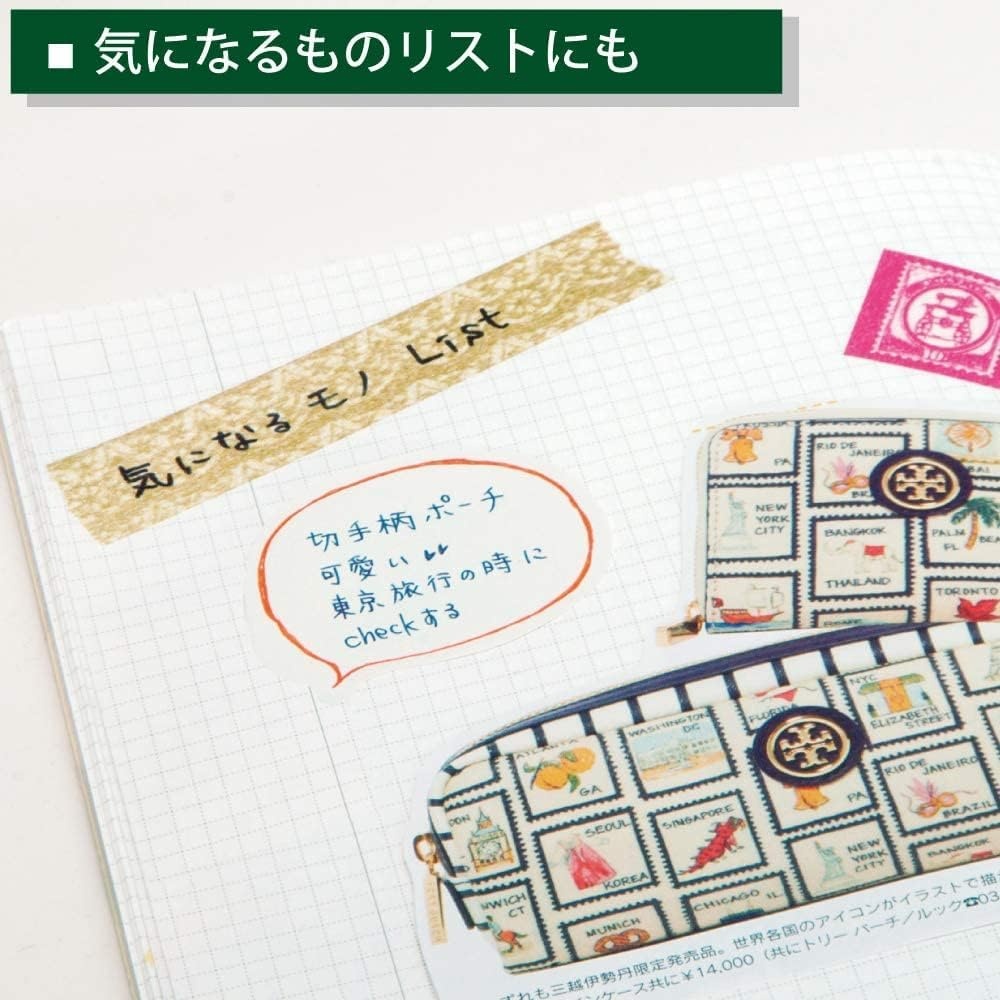 image:imageKOKUYO JIBUNTECHO IDEA Mini Notebook B6 Slim Size72 x 43 3mm Grid Ruled 40 Sheets Thin Paper Pack of 10 Japan Import NIJCMA3N