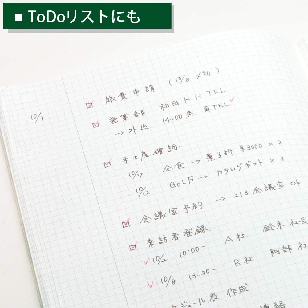 image:imageKOKUYO JIBUNTECHO IDEA Mini Notebook B6 Slim Size72 x 43 3mm Grid Ruled 40 Sheets Thin Paper Pack of 10 Japan Import NIJCMA3N