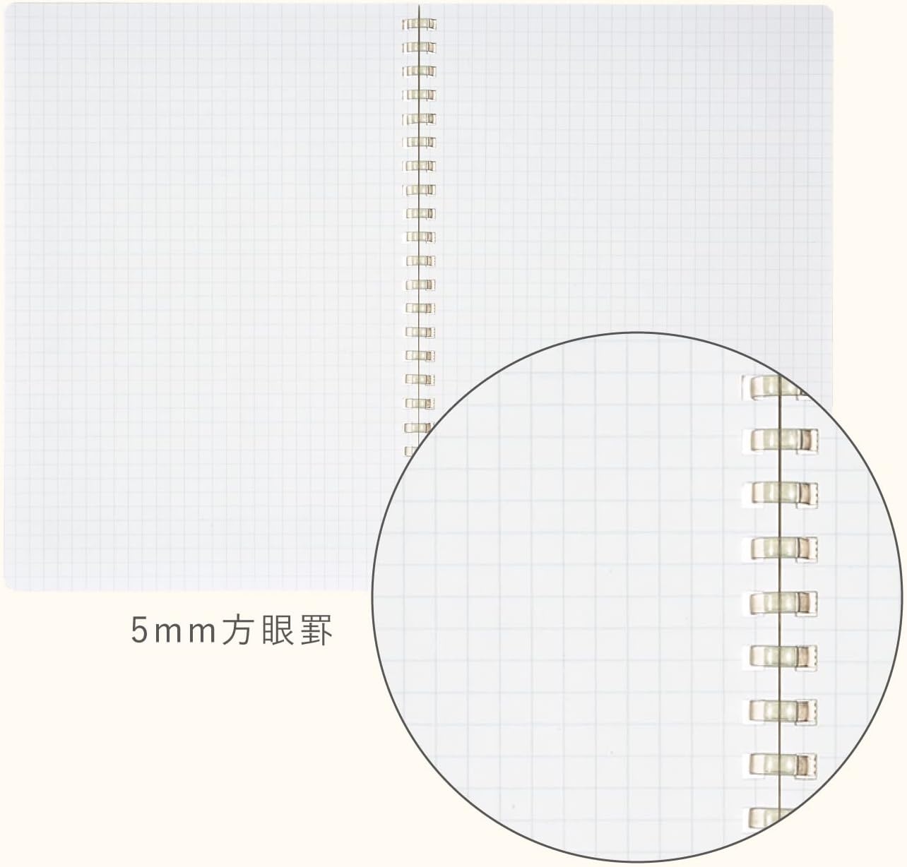 image:imageKOKUYO ME Graph Spiral Journal Notebook A5 Soft Ring 5 mm Grid Paper Notebook with 50 Smooth Sheets 58 x 83 Cute Small Journaling Notebook Moon Lime Japan Import KMESR931S5YFragile Mint