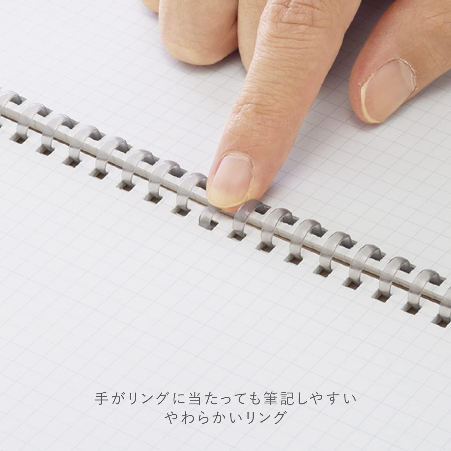 image:imageKOKUYO ME Graph Spiral Journal Notebook A5 Soft Ring 5 mm Grid Paper Notebook with 50 Smooth Sheets 58 x 83 Cute Small Journaling Notebook Moon Lime Japan Import KMESR931S5YFragile Mint
