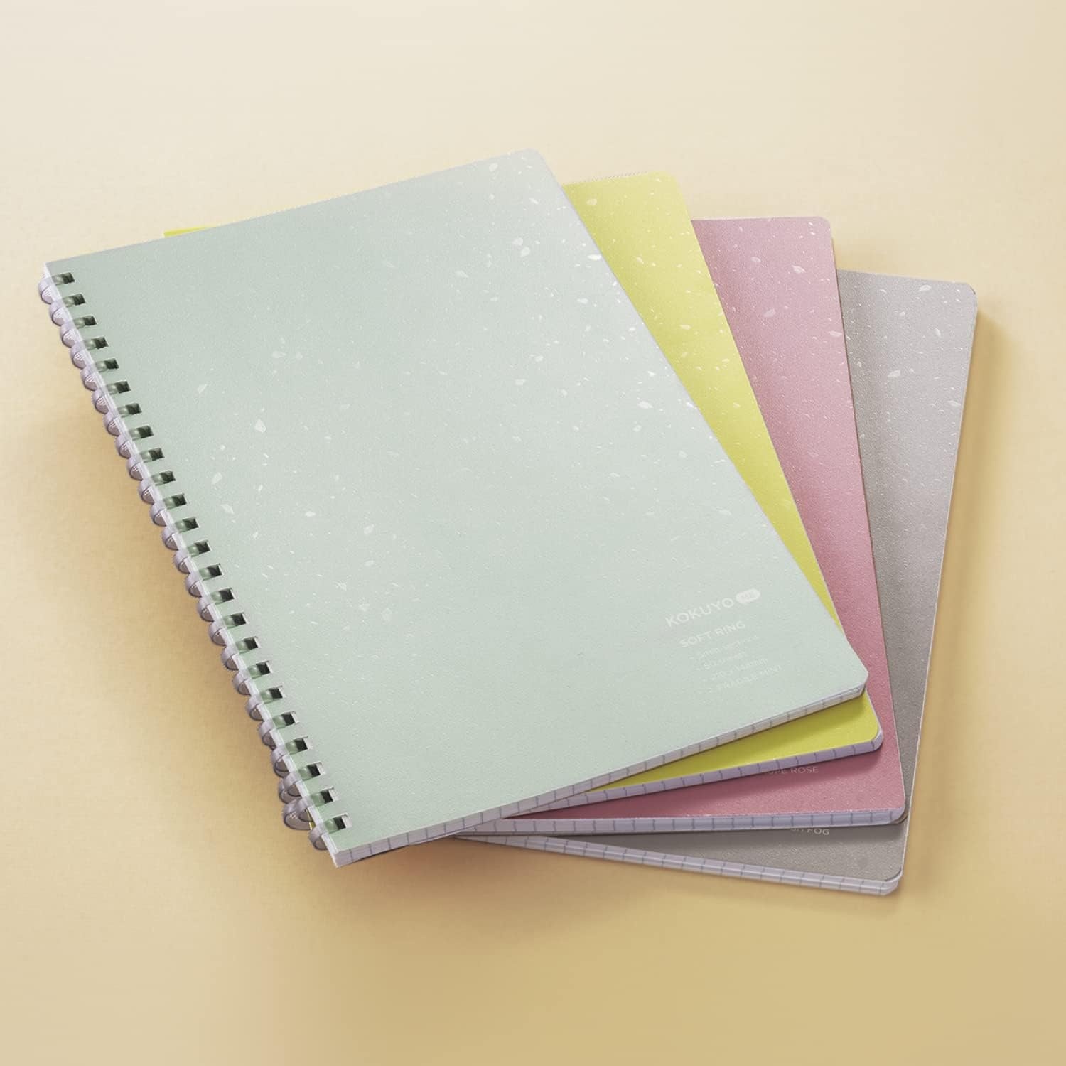 image:imageKOKUYO ME Graph Spiral Journal Notebook A5 Soft Ring 5 mm Grid Paper Notebook with 50 Smooth Sheets 58 x 83 Cute Small Journaling Notebook Moon Lime Japan Import KMESR931S5YTaupe Rose