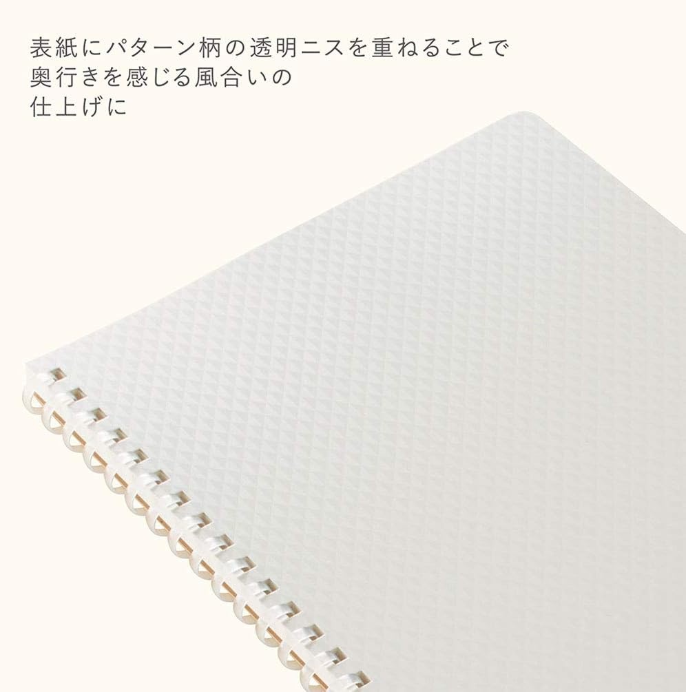 image:imageKOKUYO ME Graph Spiral Journal Notebook A5 Soft Ring 5 mm Grid Paper Notebook with 50 Smooth Sheets 58 x 83 Cute Small Journaling Notebook Moon Lime Japan Import KMESR931S5YTofu White