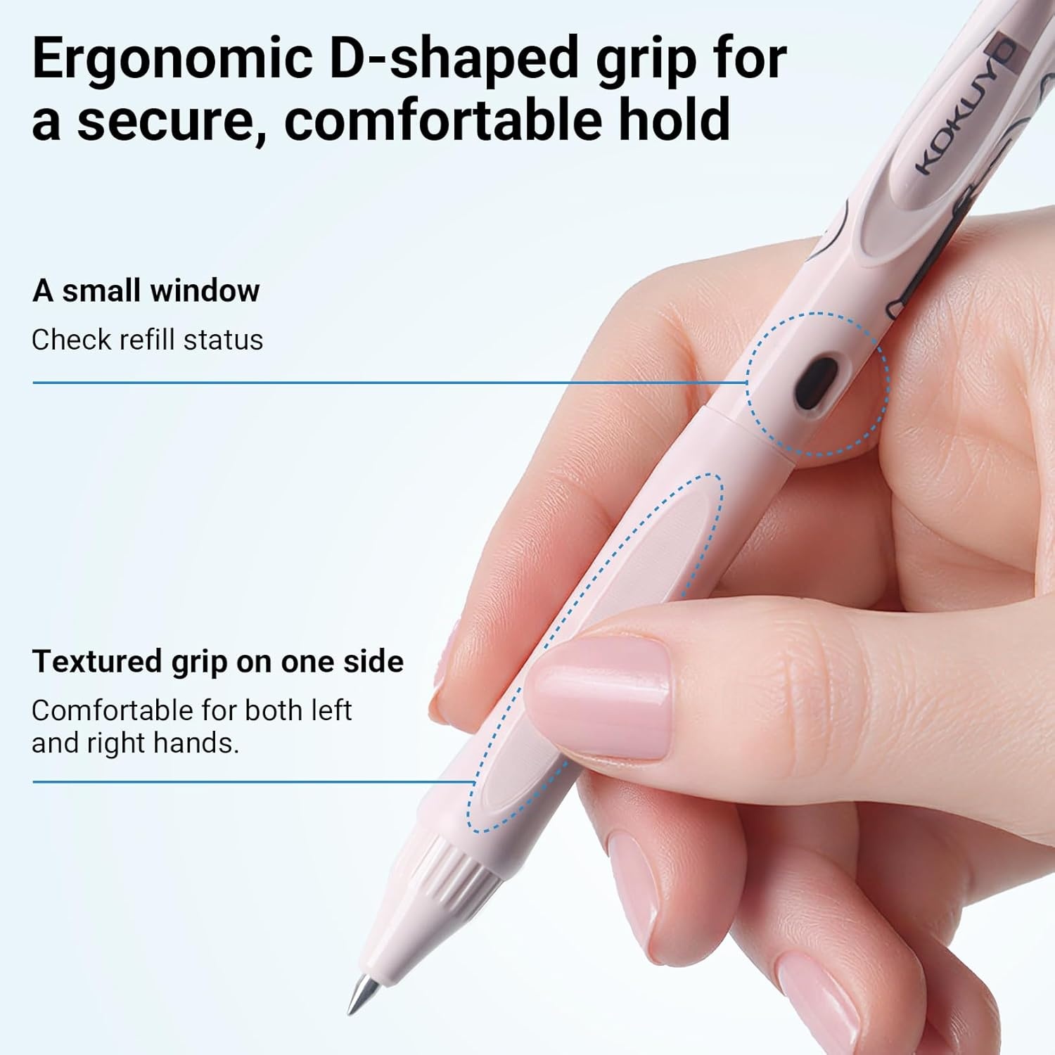 image:imageKOKUYO Me Ballpoint Pen Black Ink 05mm Retractable Ball Point Writing Gel Pen Piman Green KMEBPEG5D102GNoritake2