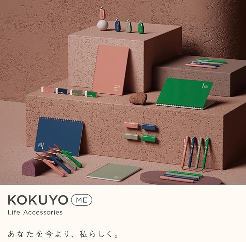 image:imageKOKUYO Me Marking Pen 2Way Highlighter Pen Soft Color Marker 4Color Set of Taupe Rose Fragaile Mint Moon Lime Grayish Fog KMEMPMT2014SDeep Nature Color