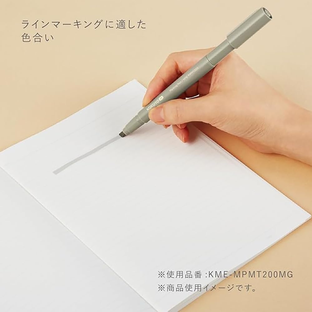 image:imageKOKUYO Me Marking Pen 2Way Highlighter Pen Soft Color Marker 4Color Set of Taupe Rose Fragaile Mint Moon Lime Grayish Fog KMEMPMT2014SDeep Nature Color