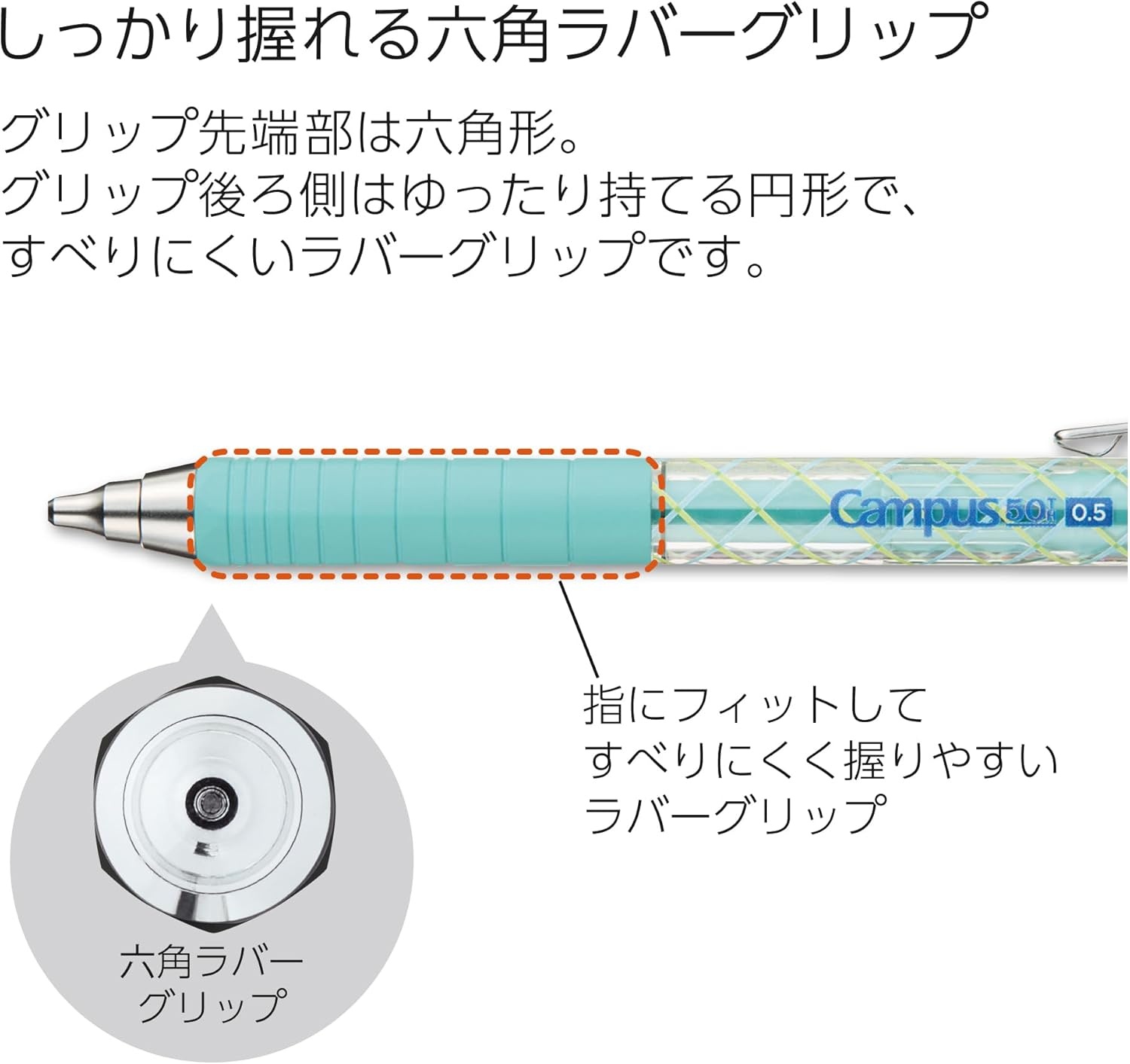 image:imageKOKUYO Me Mechanical Pencil with Erasers Retractable Pencil 07 mm Fragile Mint KMEMPP402LG1P50th Blue