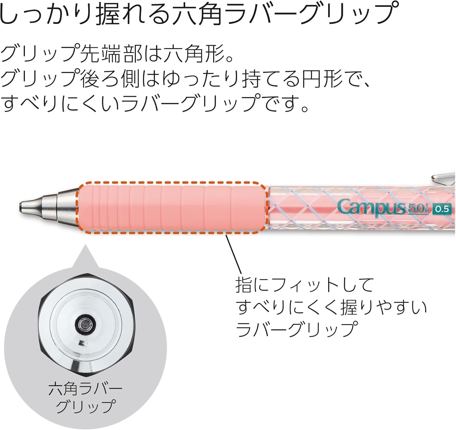 image:imageKOKUYO Me Mechanical Pencil with Erasers Retractable Pencil 07 mm Fragile Mint KMEMPP402LG1P50th Pink