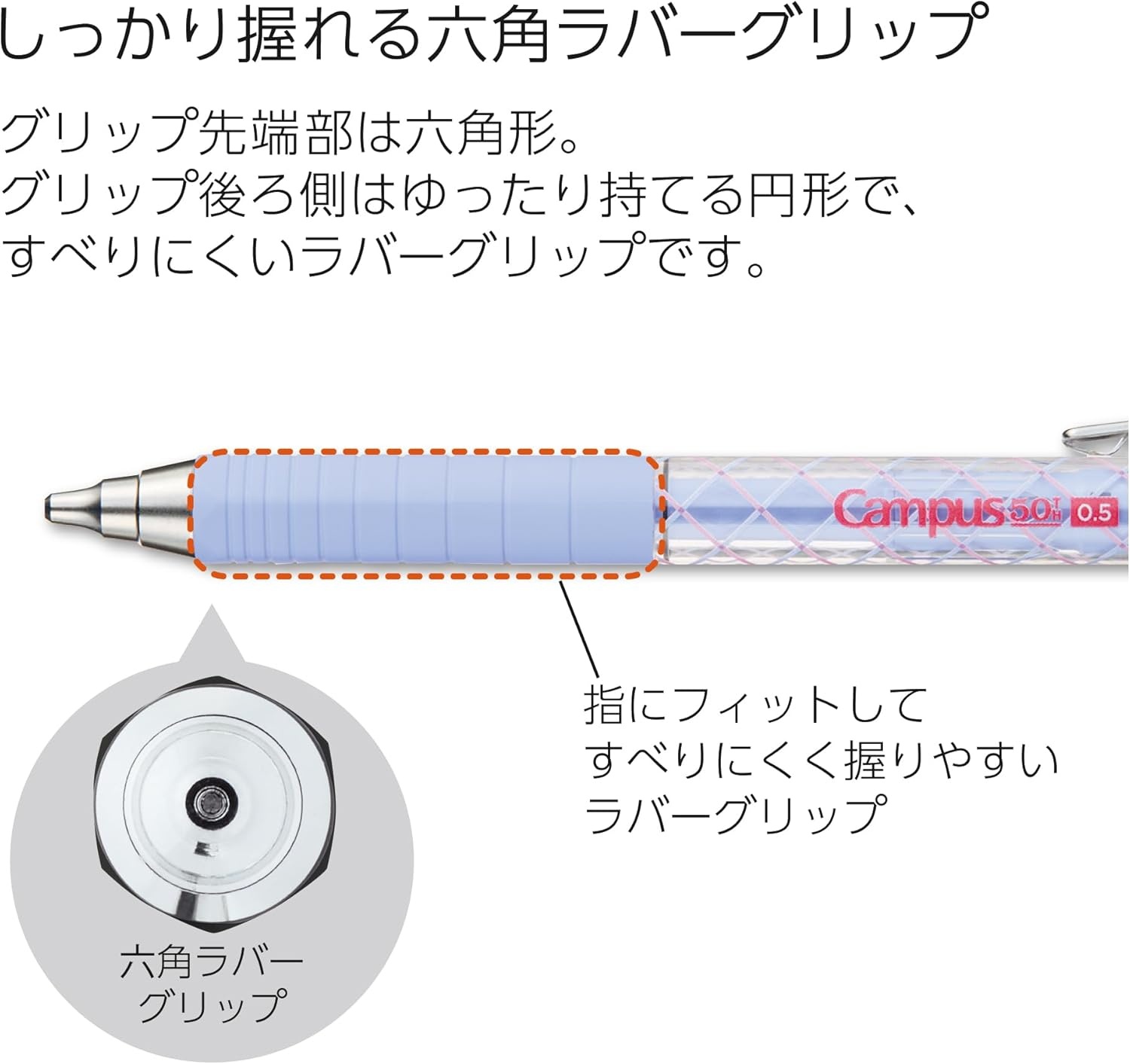 image:imageKOKUYO Me Mechanical Pencil with Erasers Retractable Pencil 07 mm Fragile Mint KMEMPP402LG1P50th Purple