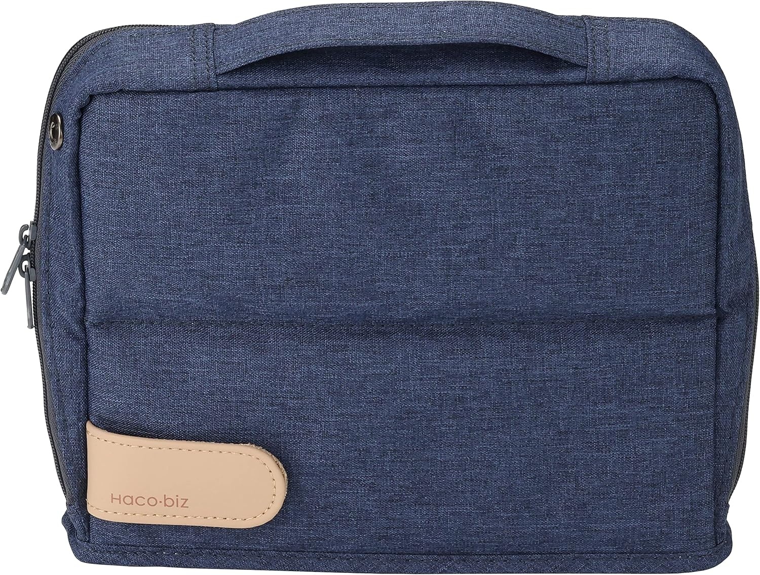 image:imageKOKUYO Pencil Case Pouch HacoBiz Standing Pen Pouch Bag Foldable Stand up Pencil Holder Organizer Large Capacity Portable Pencil Box for Office Supplies Black x Green KAHAHB11DIndigo Blue