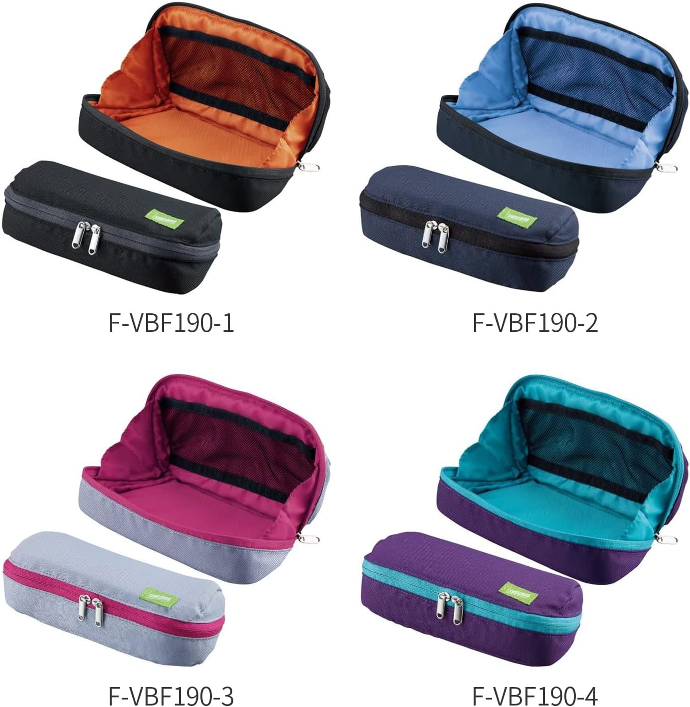image:imageKOKUYO Pencil Case Pouch Neo Critz Standing Pen Pouch Bag Foldable Stand up Pencil Holder Organizer Small Portable Pencil Box for Office Home amp College Use Blue x Navy Regular Size FVBF1803Green