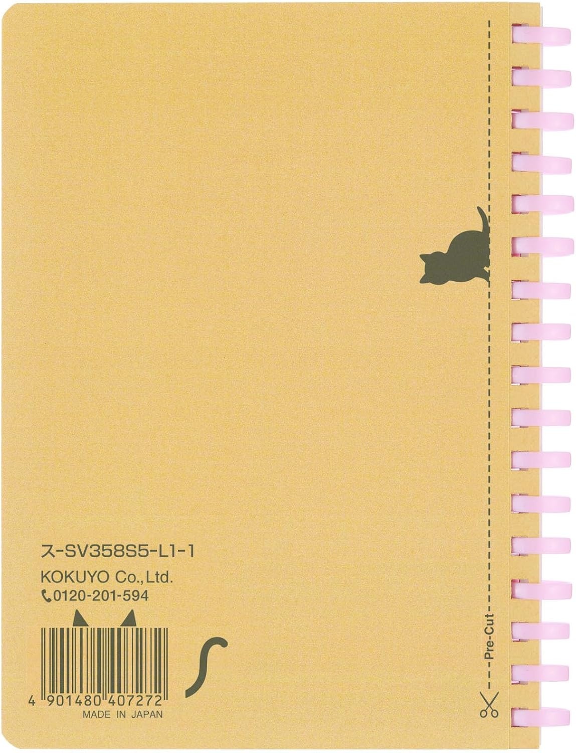 image:imageKOKUYO Spiral Graph Notebooks 5 Pack 58 x 41 Kitten A6 Soft Ring Journal Notebooks with 5mm Grid Ruled 80 Perforated Sheets Cute Subject Notebooks Note Taking for Work Japan ImportKitten Furry