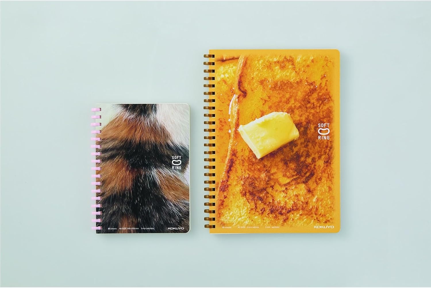 image:imageKOKUYO Spiral Graph Notebooks 5 Pack 58 x 41 Kitten A6 Soft Ring Journal Notebooks with 5mm Grid Ruled 80 Perforated Sheets Cute Subject Notebooks Note Taking for Work Japan ImportKitten Furry