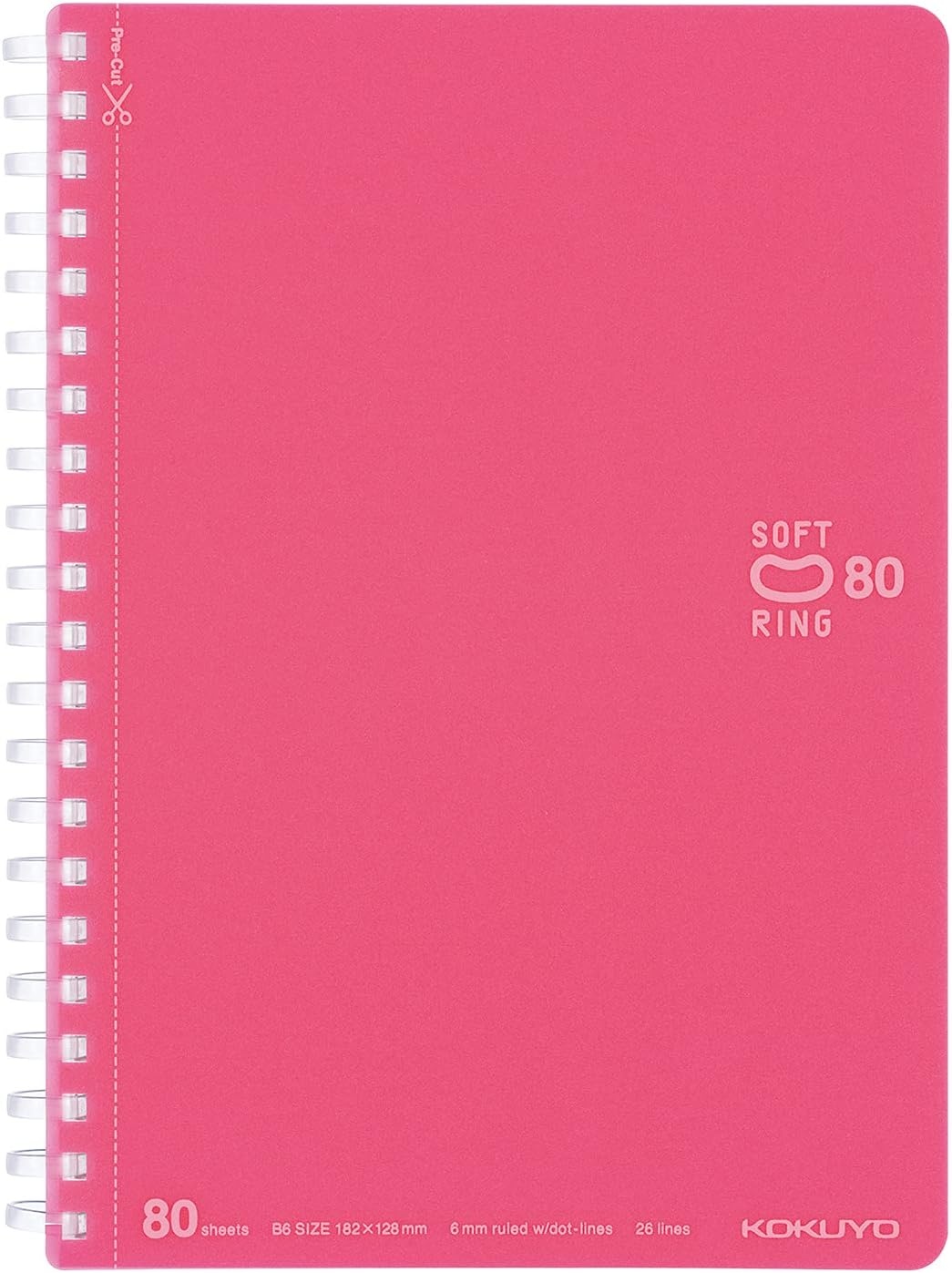 image:imageKOKUYO Spiral Lined Notebook 10 x 7 Pastel Journal B5 Soft Ring Notebooks with Dot 6 mm Ruled 80 Sheets Light Green 1 Subject Notebook Note Taking for School Japan Import SUSV308BTLGLight Pink