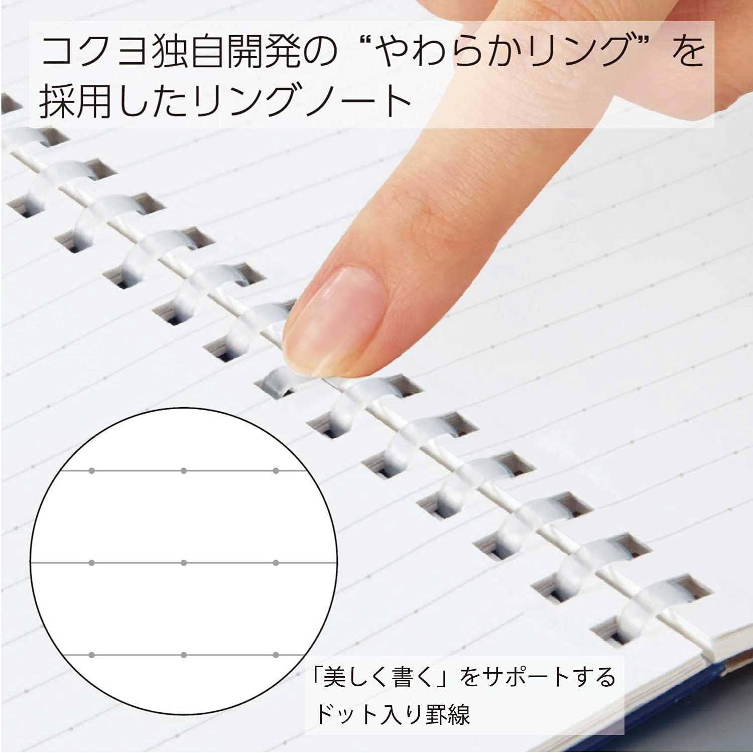 image:imageKOKUYO Spiral Lined Notebook 10 x 7 Pastel Journal B5 Soft Ring Notebooks with Dot 6 mm Ruled 80 Sheets Light Green 1 Subject Notebook Note Taking for School Japan Import SUSV308BTLGLight Pink