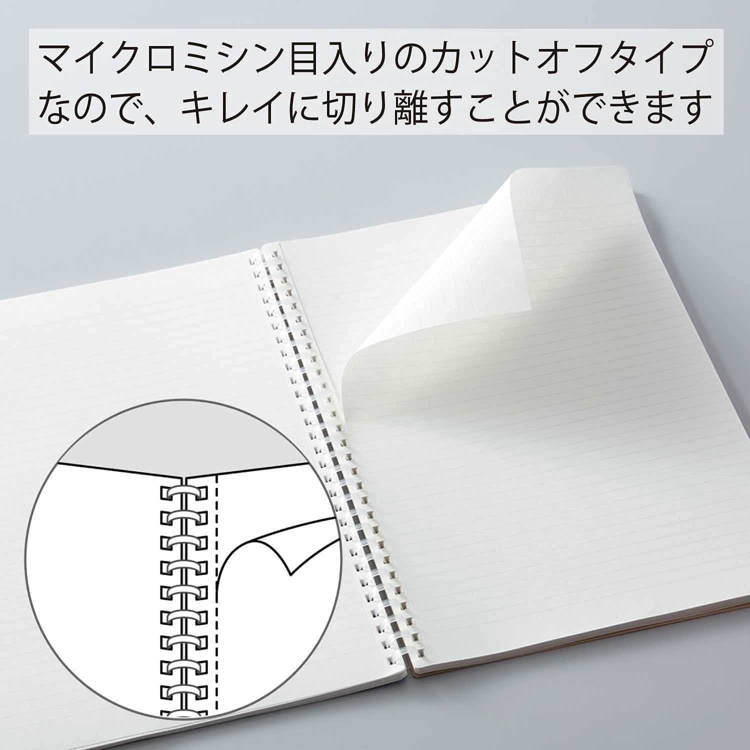 image:imageKOKUYO Spiral Lined Notebook 10 x 7 Pastel Journal B5 Soft Ring Notebooks with Dot 6 mm Ruled 80 Sheets Light Green 1 Subject Notebook Note Taking for School Japan Import SUSV308BTLGGray