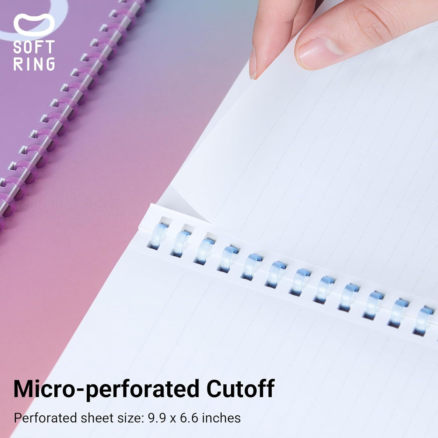 image:imageKOKUYO Spiral Lined Notebook 5 Pack 10 x 7 Pastel Journal B5 Campus Soft Ring Notebooks with Dot 7 mm Ruled 40 Sheets 1 Subject Notebook Note Taking for School SUS111ATA5