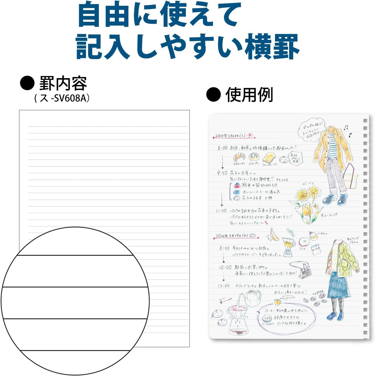 image:imageKOKUYO Spiral Lined Notebook 83 x 58 Business Journal A5 Soft Ring Notebooks with 7 mm Ruled 80 Perforated Sheets Black 1 Subject Notebook Note Taking for Work Japan Import SUSV638ADBlack