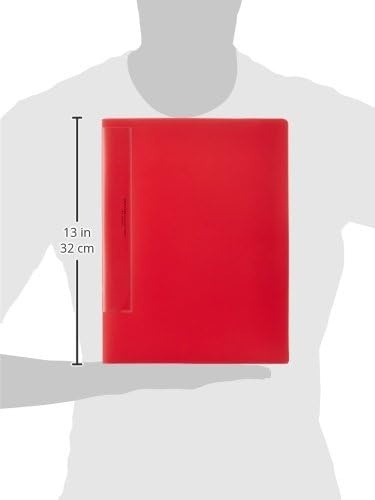 image:imageKokuyo 10 Pockets Binder with Plastic Sleeves 85x11 Green WaveCut Expandable Art Portfolio Folder with Clear Sheet Protectors 20 Pages of Presentation Display Book RAT550GRed