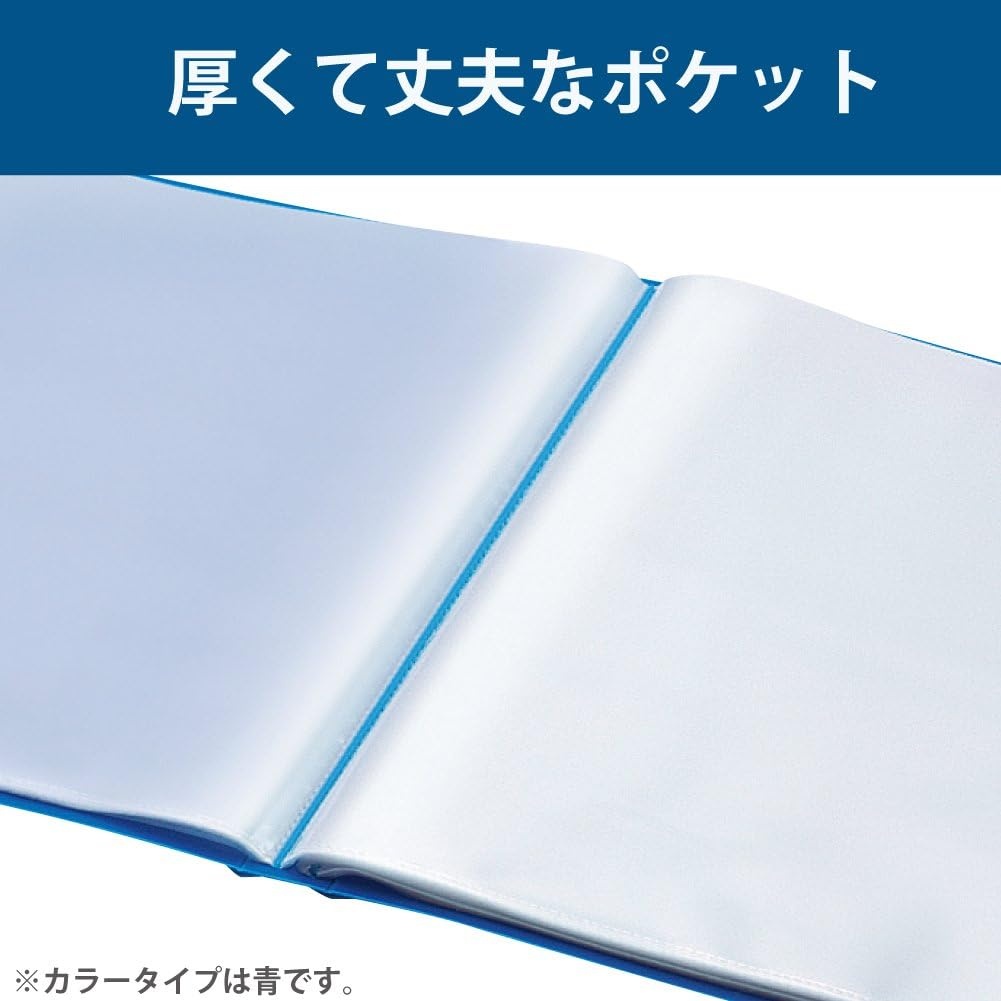 image:imageKokuyo 10 Pockets Binder with Plastic Sleeves 85x11 Green WaveCut Expandable Art Portfolio Folder with Clear Sheet Protectors 20 Pages of Presentation Display Book RAT550GGreen