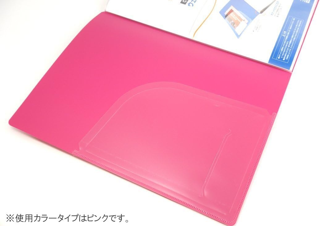 image:imageKokuyo 10 Pockets Binder with Plastic Sleeves 85x11 Green WaveCut Expandable Art Portfolio Folder with Clear Sheet Protectors 20 Pages of Presentation Display Book RAT550GGreen