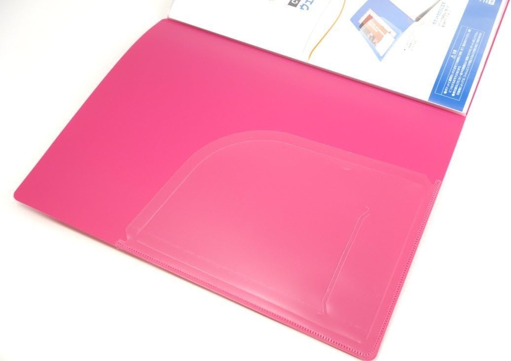 image:imageKokuyo 10 Pockets Binder with Plastic Sleeves 85x11 Green WaveCut Expandable Art Portfolio Folder with Clear Sheet Protectors 20 Pages of Presentation Display Book RAT550GRed