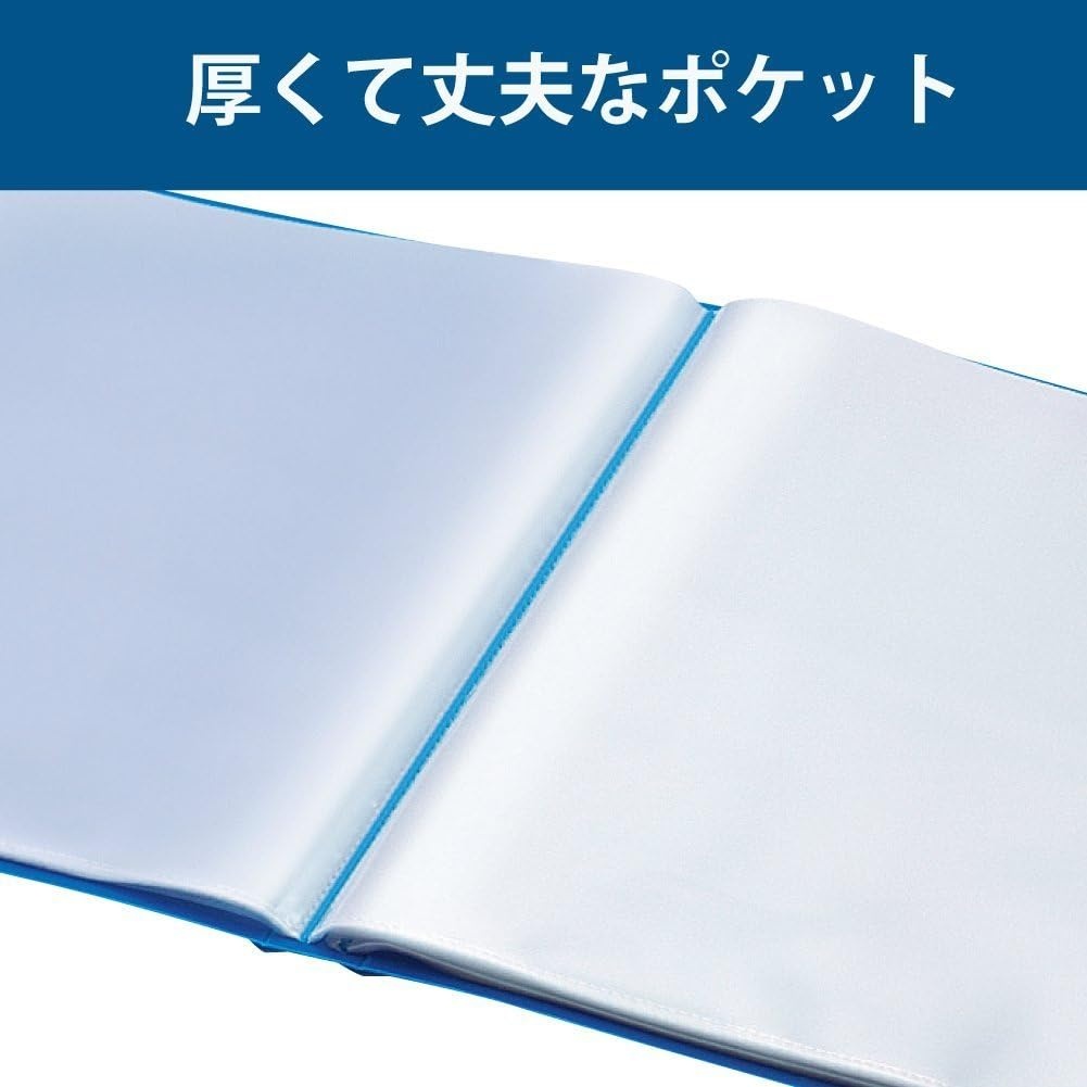 image:imageKokuyo 10 Pockets Binder with Plastic Sleeves 85x11 Green WaveCut Expandable Art Portfolio Folder with Clear Sheet Protectors 20 Pages of Presentation Display Book RAT550GRed