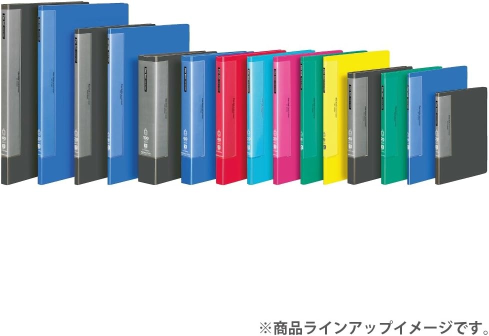 image:imageKokuyo 10 Pockets Binder with Plastic Sleeves 85x11 Green WaveCut Expandable Art Portfolio Folder with Clear Sheet Protectors 20 Pages of Presentation Display Book RAT550GGreen